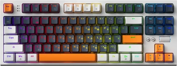 Клавіатура GamePro MK180W (Red) з Hot-Swap RGB White Eng / Ukr