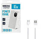 Повербанк Brevia 30000mAh 65W Li-Pol, LCD Power Bank, фото 7