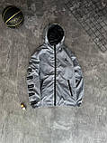 Чоловіча двостороння куртка вітровка Nike M2024 сіра  XL, XXL, фото 8