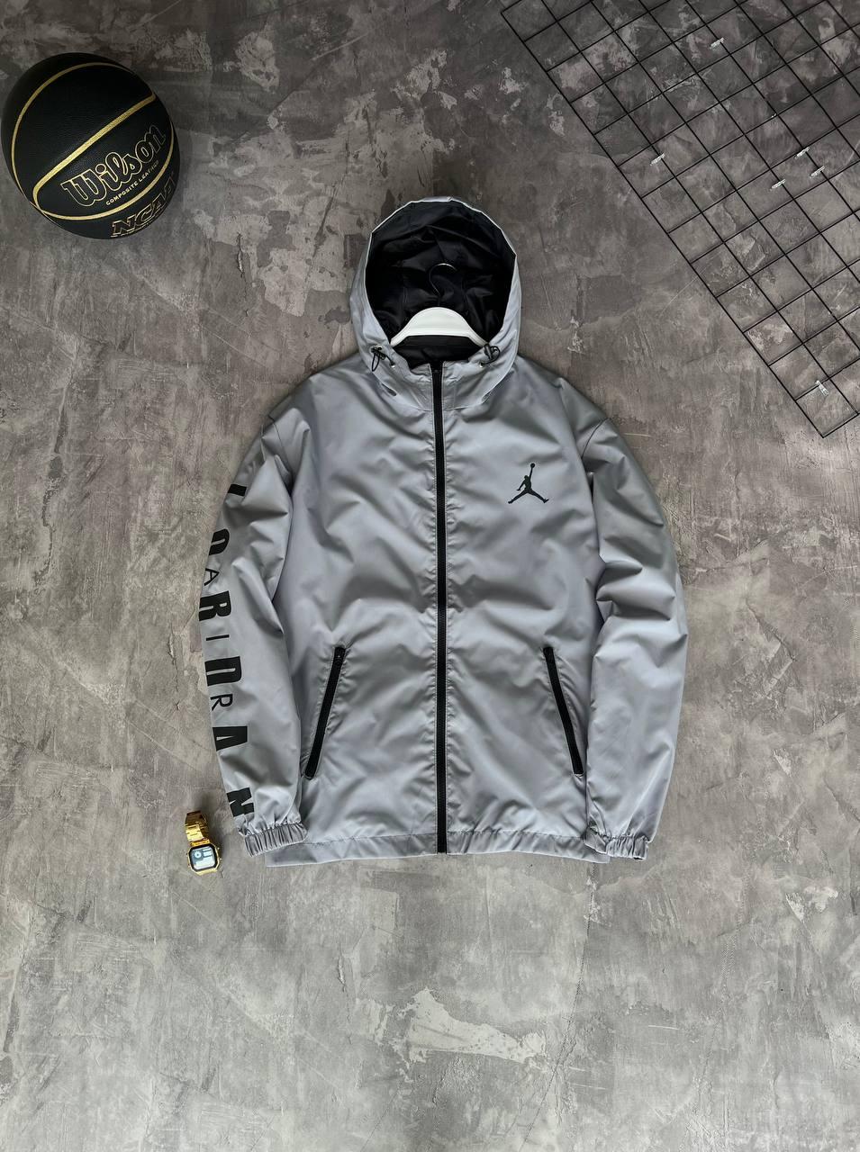 Чоловіча двостороння куртка вітровка Nike M2024 сіра XL, XXL