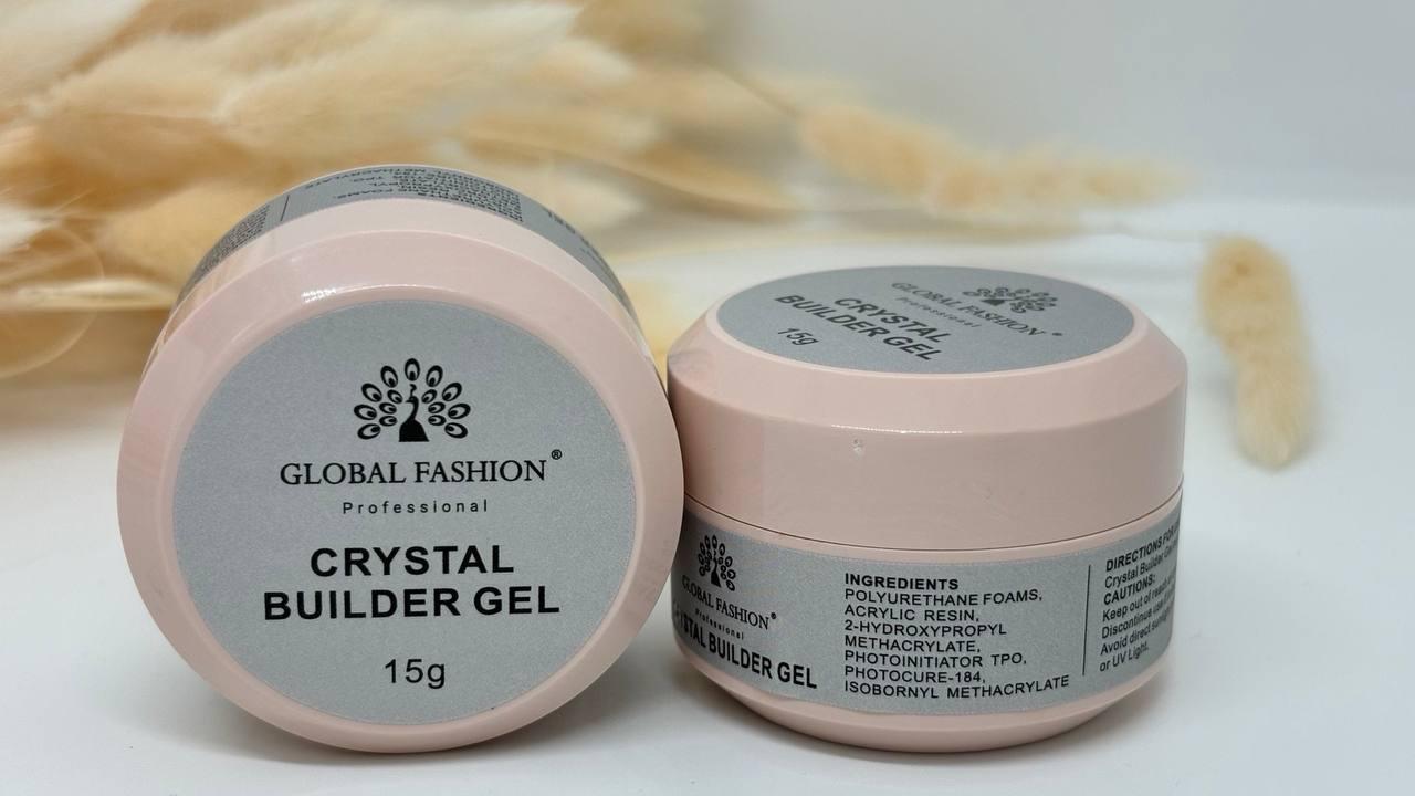 Гель для нарощування та конструювання нігтів CRYSTAL BUILDER GEL GLOBAL FASHION 15 грамів