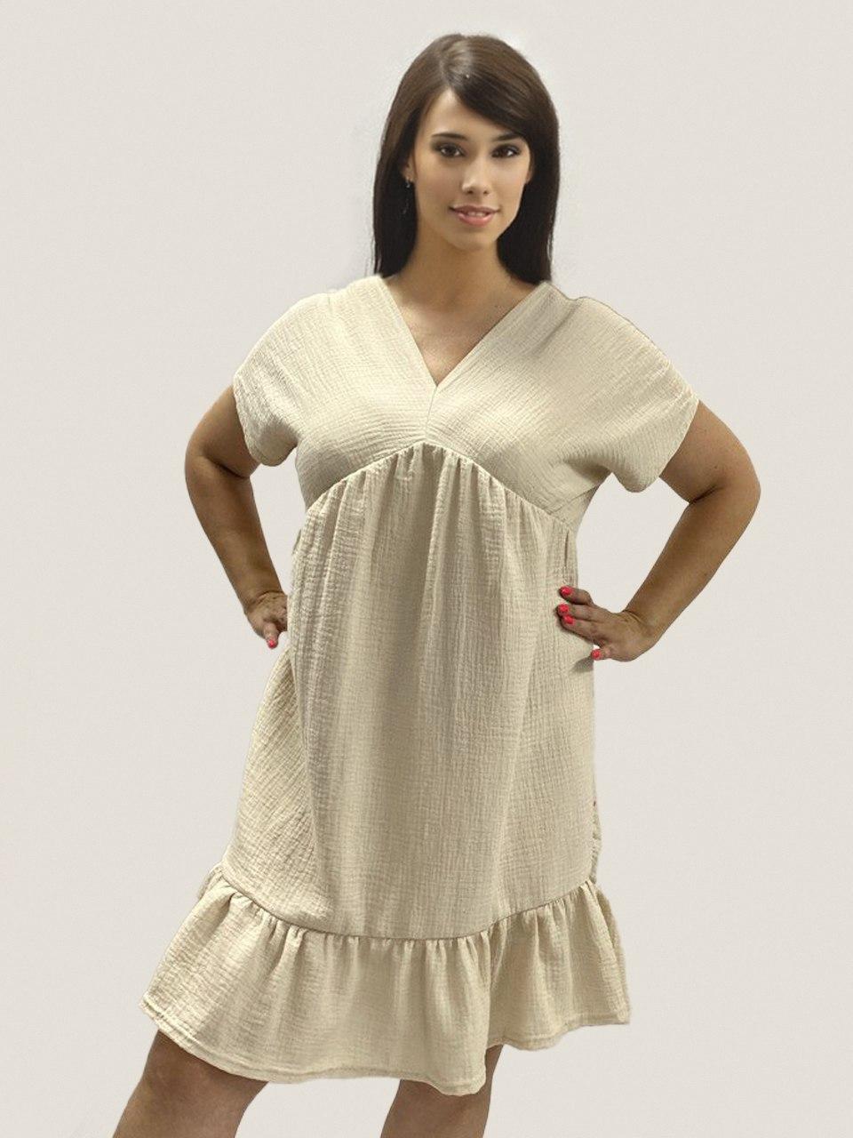 Жіноча яскрава сукня муслін бавовна апельсинового кольору від українського виробника Bonita 60, фото 1