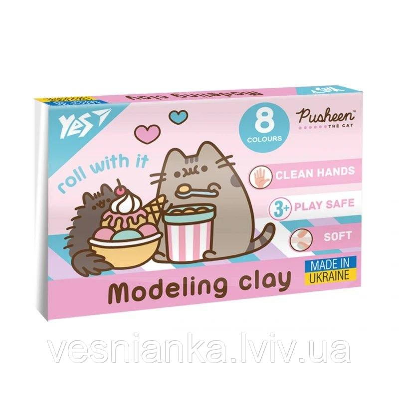 Пластилін 8 кольорів 160г. "Pusheen" 540657 Yes