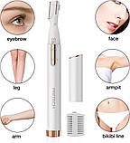 Тример для брів на обличчі з формувачем брів, гнучкою поворотною головкою, напрямною гребінцем та щіточкою для чищення, фото 2