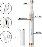 Тример для брів на обличчі з формувачем брів, гнучкою поворотною головкою, напрямною гребінцем та щіточкою для чищення, фото 4