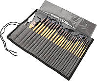 Професійний набір для малювання 23 пензлі та мастихін у футлярі Worison