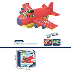 Літак муз 2275C батар, світ., звук, відштовхується від перешкод, короб. 15,4*7,6*15,2см