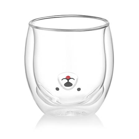 Набір чайних склянок з подвійними стінками з ведмедиками300 мл 2 шт Ardesto, фото 1