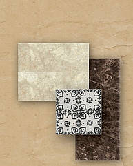 Гармонійне поєднання керамограніту: від ефекту мармуру CREMA MARFIL та EMPERADOR до природної краси UNICHE та плитки з ефектом цементу CROGIOLO MEMORIA.