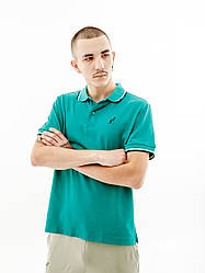 Чоловіча Футболка AUSTRALIAN TWO-STRIPES POLO TECH PIQUE' R-FIT Зелений XL (7dLSUPO0006-913A XL)