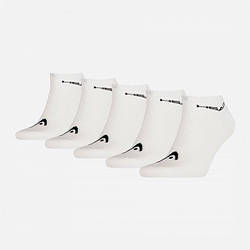 Набір шкарпеток HEAD Sneaker 5Р Unisex 5 пар Білий 39-42 (781501001-300)
