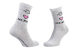Шкарпетки Minions Heart  Eye  Nerds 1-pack 36-41 light gray 13890131-1
