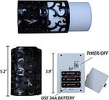 Декоративні ліхтарі WRalwaysLX з таймером, без полум'яні свічки для внутрішніх та зовнішніх настінних світильників, мерехтіння, фото 3
