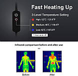 Бездротова нагрівальна подушка для болю в спині з 3 рівнями тепла, портативна грілка для нижньої частини спини, місячні судоми, фото 2