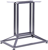 Основа опора для столу металева подвійна прямокутна Контур Dual Сатин Сірий для дому, кафе AMF