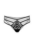 Трусики мереживні з декоративними бретелями чорні Daring Intimates (розмір S/M), фото 6
