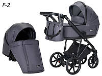 Детская коляска 2 в 1 Angelina Fibi графит (ткань)