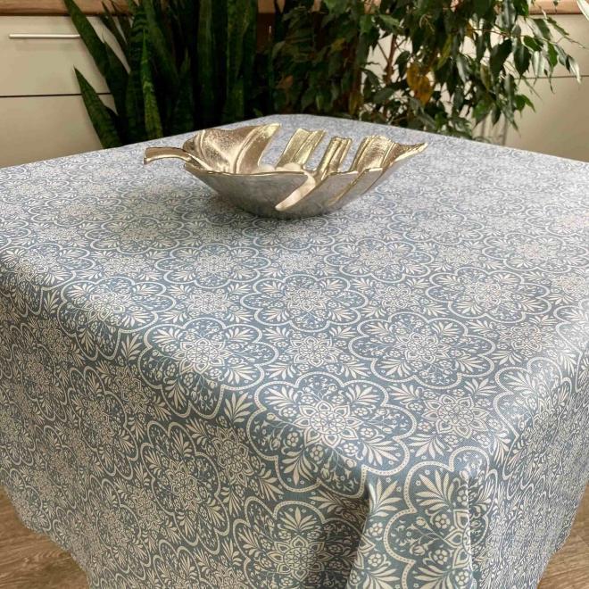Непромокаюча скатертина Симфоні Lace on blue ТМ ПРОВАНС