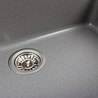 Гранітна мийка для кухні Platinum 7945 Parunana матова Сірий мусон), фото 7