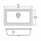 Гранітна мийка для кухні Platinum 7945 Parunana матова Сірий мусон), фото 2