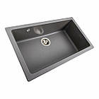 Гранітна мийка для кухні Platinum 7945 Parunana матова Сірий мусон), фото 3