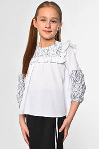 Блуза дитяча для дівчинки білого кольору 182852P