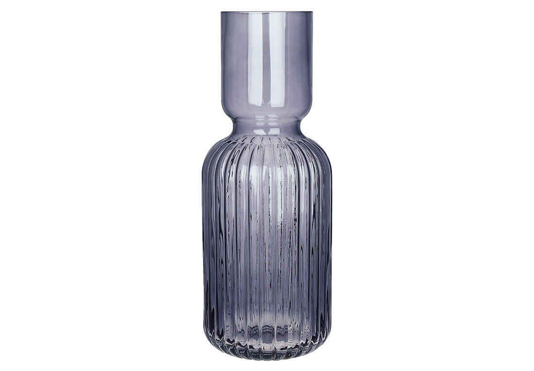 Ваза скляна Bottle grey D11*30см, колір - сіро-синій 527-800 ТОВАР ВІД ВИРОБНИКА Оновлення!