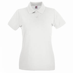 Біла жіноча футболка поло (Преміум)