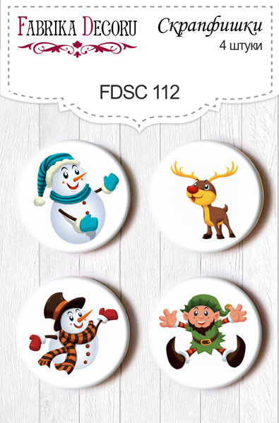 Скрапфішки 4шт. Набір 112, фото 1