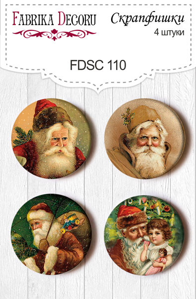 Скрапфішки 4шт. Набір 110, фото 1