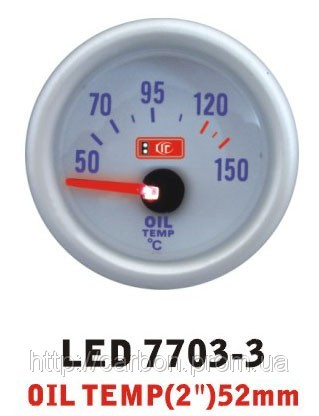 LED 7703-3 Тюнинговый автомобильный прибор Ket Gauge температура масла - фото 4 - id-p30042113