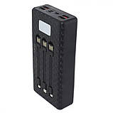 Потужний Power Bank-повербанк Nomi 60000mAh із сонячною панеллю та LED ліхтарем, USB, Type-C Чорний, фото 2