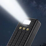 Потужний Power Bank-повербанк Nomi 60000mAh із сонячною панеллю та LED ліхтарем, USB, Type-C Чорний, фото 5