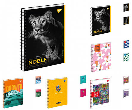 Зошит А-5 80арк. YES картон. обкл., спіраль 151969-151974 mix, фото 1