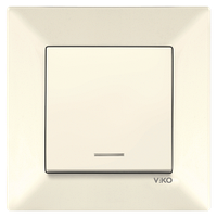 Вимикач 1-кл. з підсвіткою Viko Meridian крем
