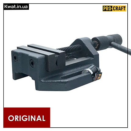 Лещата верстатні Procraft PDV75 Ширина захвату 75 мм Висота захвату 27 мм Відкриття 60 мм, фото 1