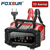 Foxsur 12V 20А - 24V 10A FPT -200 зарядний пристрій для акумулятора 6-300 А-год, імпульсний
