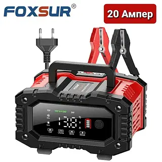 Foxsur 12V 20А - 24V 10A FPT -200 зарядний пристрій для акумулятора  6-300 А-год, імпульсний