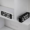 Годинник електронний настільний LOSSO Premium BASIC з LED підсвічуванням чорний, фото 10
