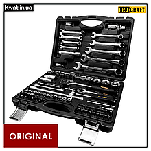 Набір ручного інструменту з ключами і торцевими головками Procraft WS-82 82 предмети