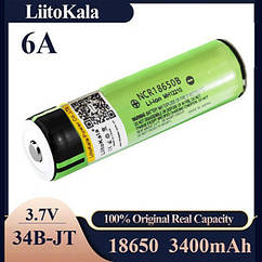 Акумулятор 18650, LiitoKala NCR 34B-JT, 3400mAh, ОРІГІНАЛ   Luxprice