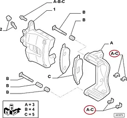 Пружинка скоби заднього супорта Fiat Ducato 250, Peugeot Boxer 3, Citroen Jumper 3 (2006-2014), 77365427