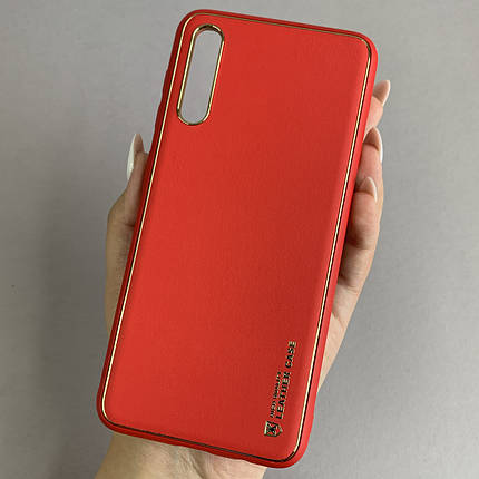 Чохол для Samsung Galaxy A50s шкіряний матовий чохол на телефон самсунг а50с червоний u9h, фото 1