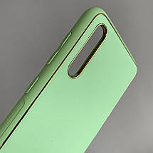 Чохол для Samsung Galaxy A50s шкіряний матовий чохол на телефон самсунг а50с салатовий u9h, фото 3