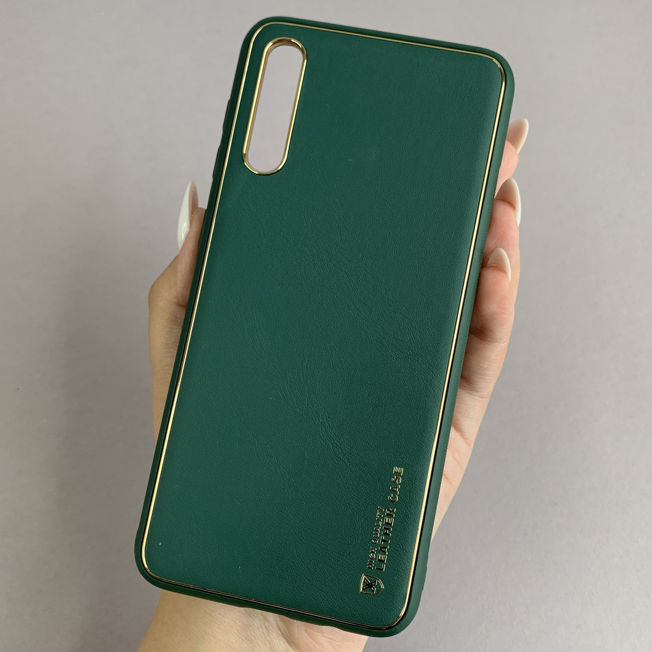 Чохол для Samsung Galaxy A50s шкіряний чохол на телефон самсунг а50с темно-зелений u9h