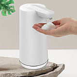 Сенсорний індуктивний диспенсер для рідкого мила 350 мл Бездротовий автоматичний мильний дозатор для рук, фото 2