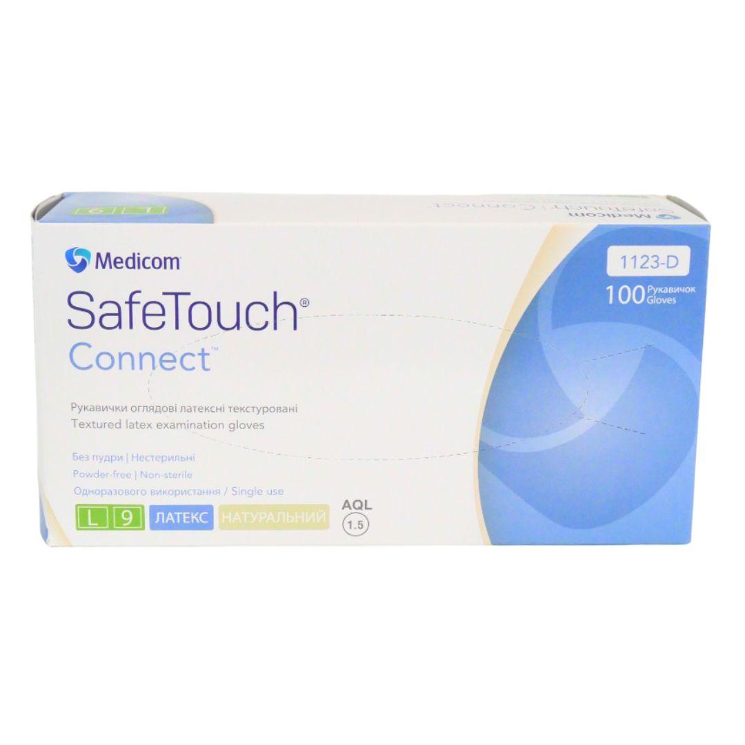 Safe Touch Connect 100 шт, латексні медичні рукавички, нестерильні, Medicom