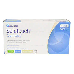 Safe Touch Connect 100 шт, латексні медичні рукавички, нестерильні, Medicom