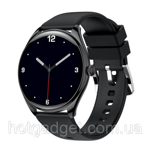 Смарт-годинник LEMFO MT55 Black Silicon (тонометр, пульсоксиметр, дзвінки) Amoled екран