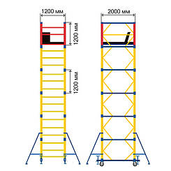 Вишка тура пересувна 1.2х2 ( 9+1 )